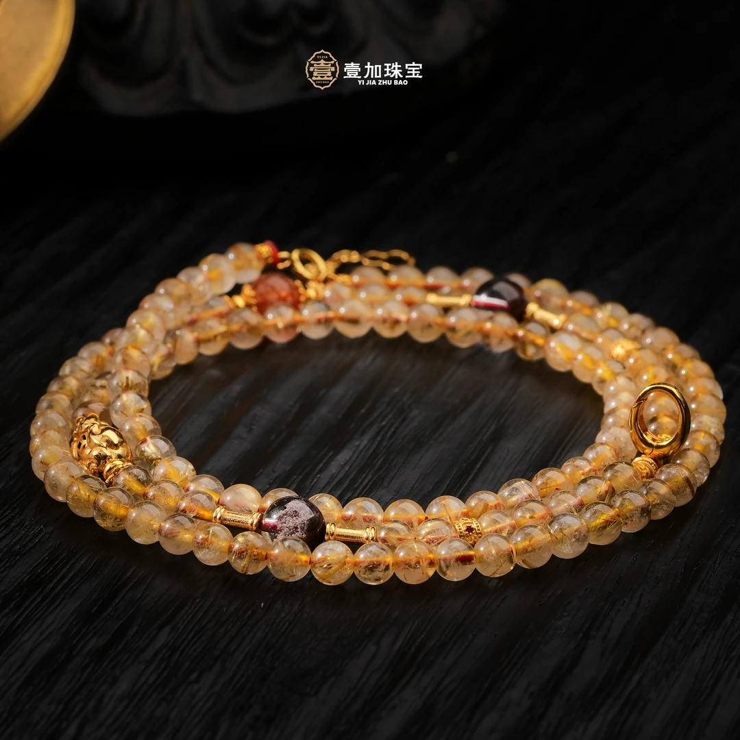 壹加师姐|手工设计发晶多圈项链多样性发一7290n