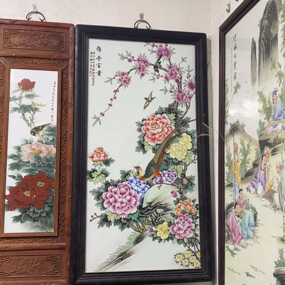 瓷片120*66 景德镇瓷板画柴窑烧制
