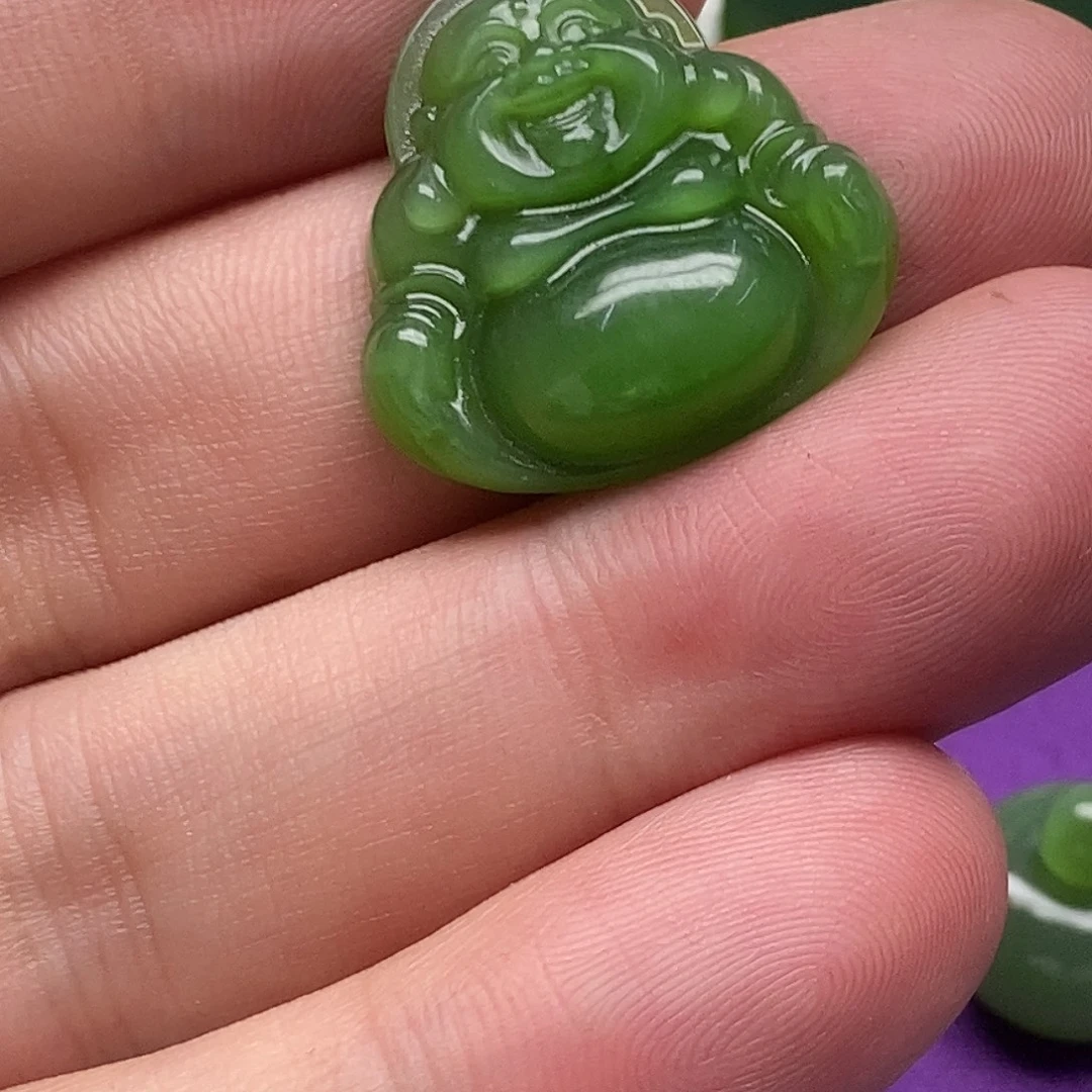 萍***和田玉（碧玉）未镶嵌吊坠(不含链)