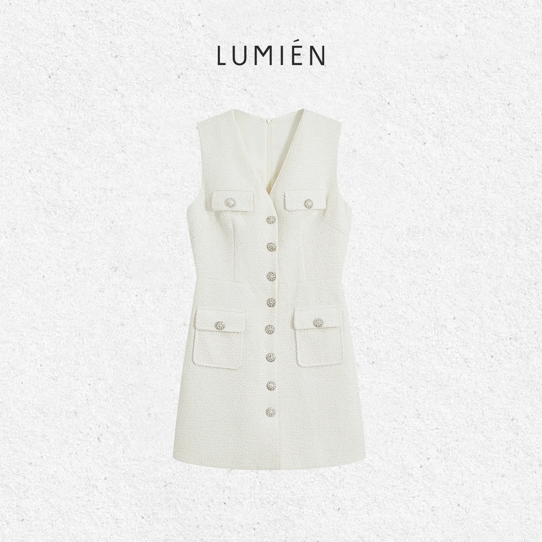 现货【LUMIEN 新品】“法式香韵”小香风无袖连衣裙LX5CLL019