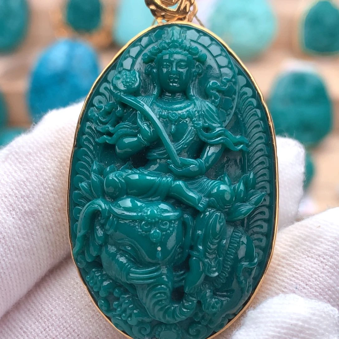 18K金镶嵌绿松石配饰