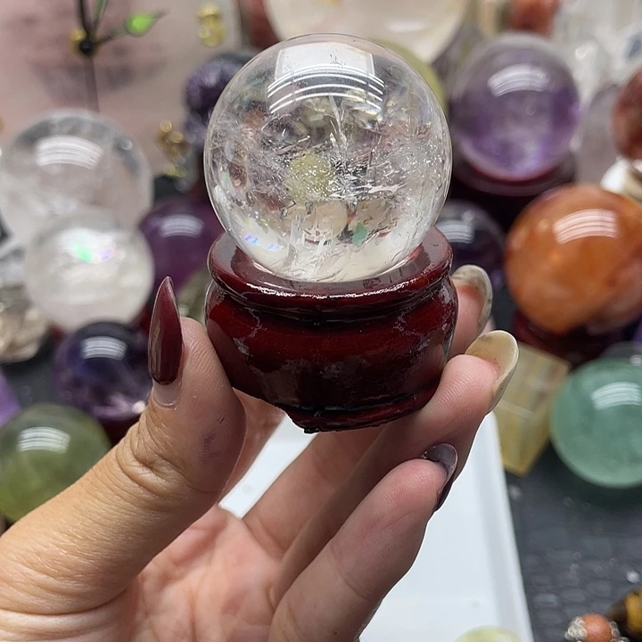 蜂****未镶嵌珠宝半成品水晶54白水晶球