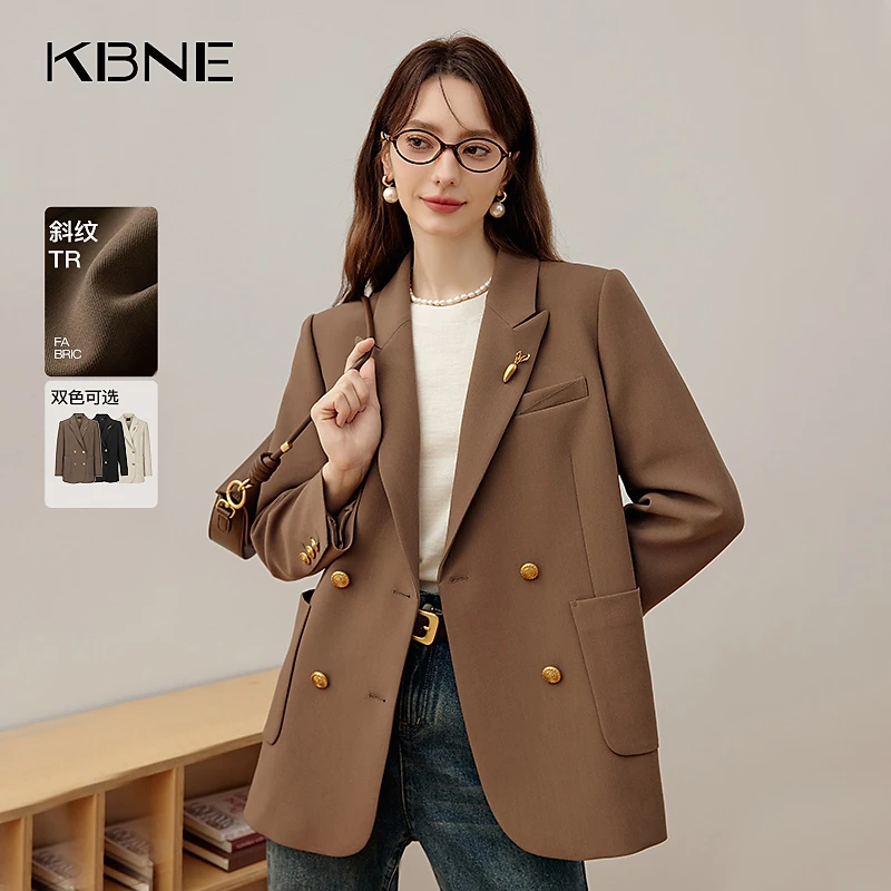 KBNE时尚轻奢气质职业女装高级感2024秋季新款别针装饰韩版小时尚