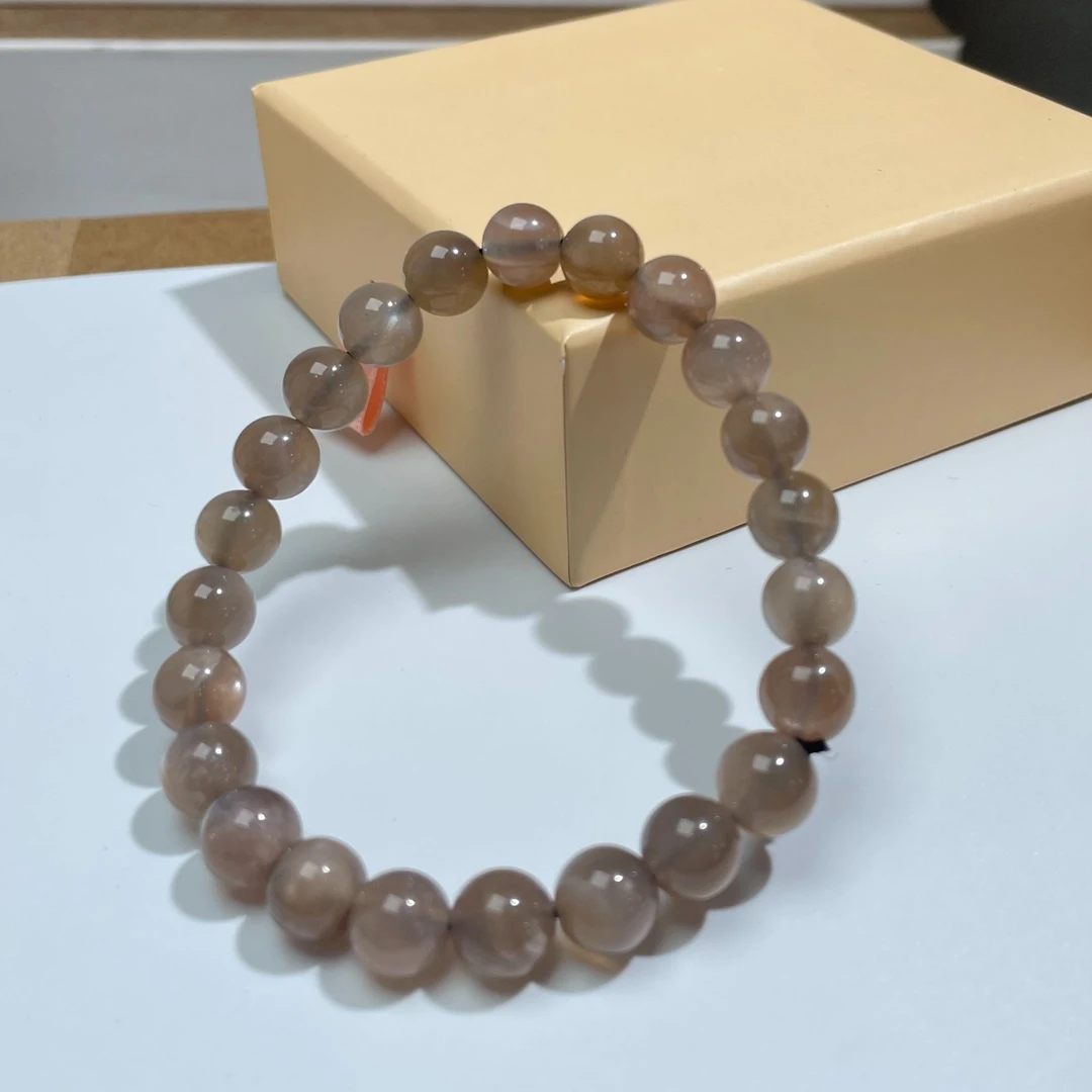 腮红款稀有伴生矿骨干月光石手串8mm KT24110119