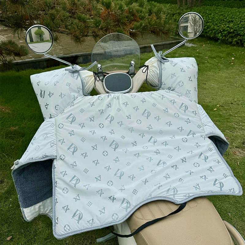 电动车挡风被冬款加厚加绒保暖防风防雨电瓶摩托车通用防寒防风衣