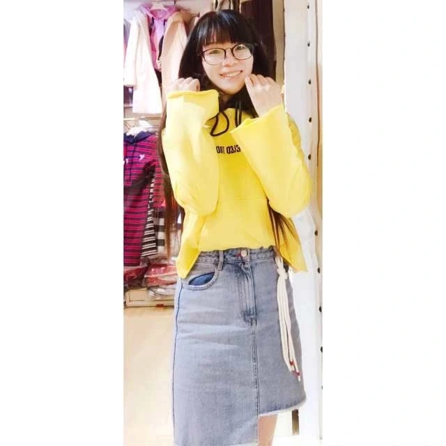 【不退换】朵以春款不对称牛仔短裙34DC618070原279