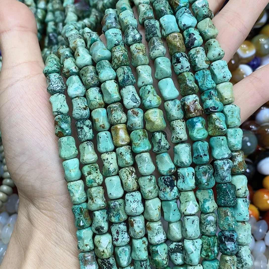 玛瑙/玉髓未镶嵌珠宝半成品非洲松随机一条装散珠