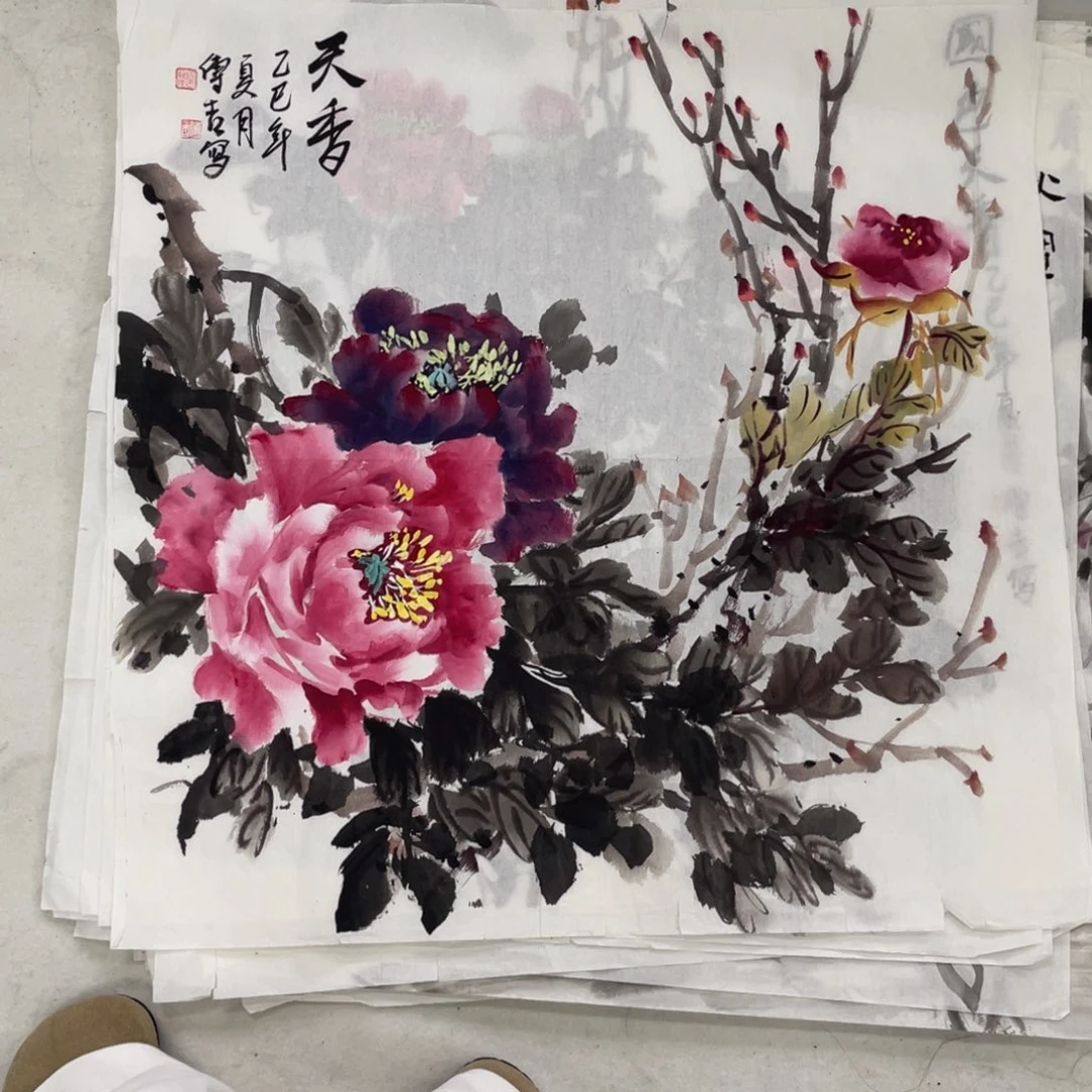 国画傅吉老师绘画