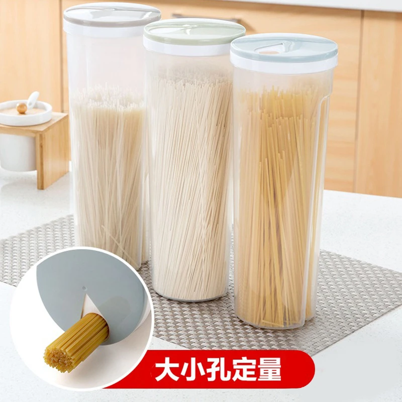 【挂面收纳桶】厨房定量圆形挂面盒家用大容量食品密封罐筒杂粮储存