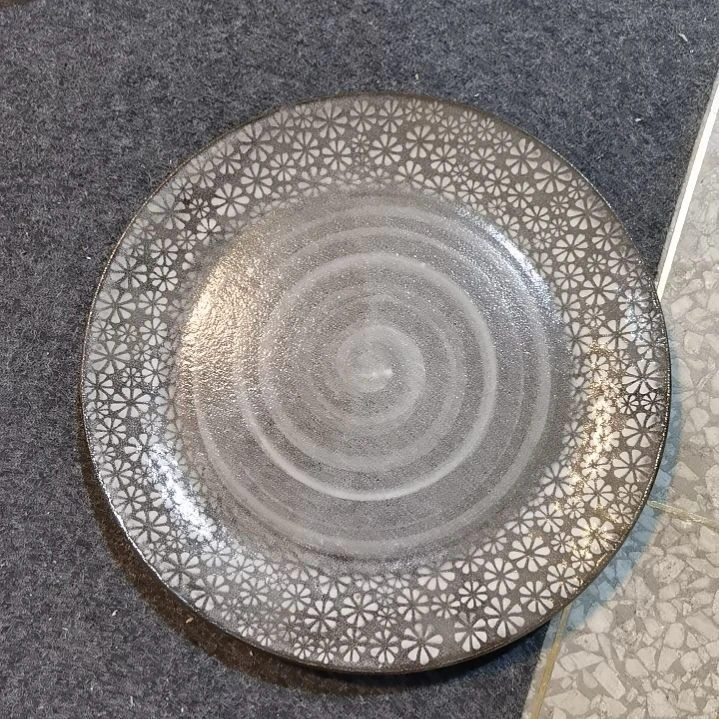 瓷片微瑕紫砂十寸大盘两个