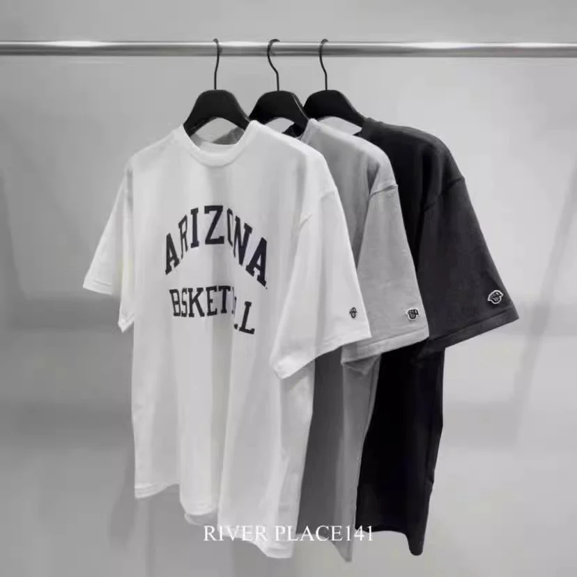 现货！韩国东大门代购RIVER2025春款百搭字母印花宽松休闲短袖T恤
