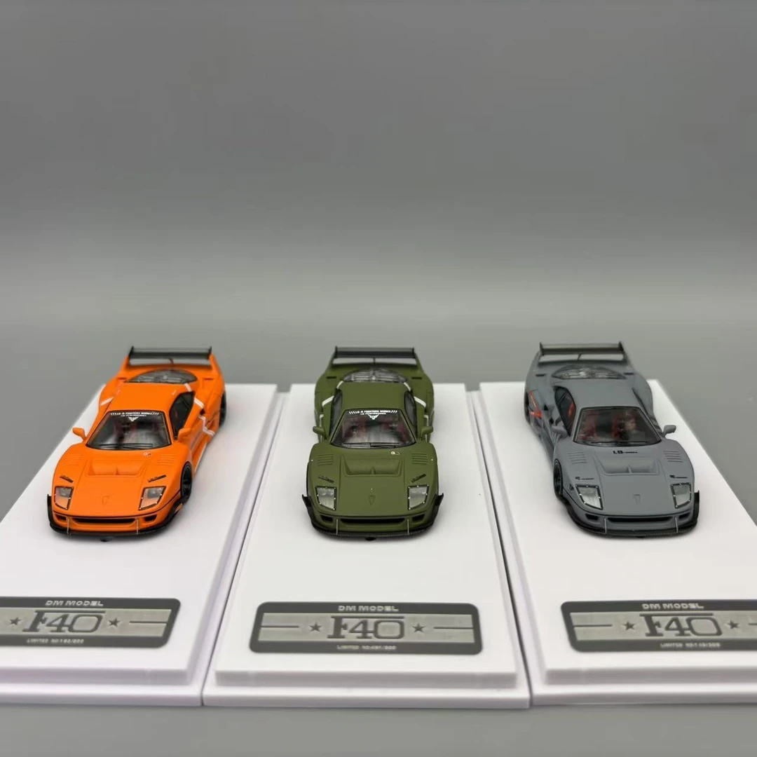 Top Art 1:64 法拉利F40 LBWK 红色 白色 合金汽车模型摆件收藏