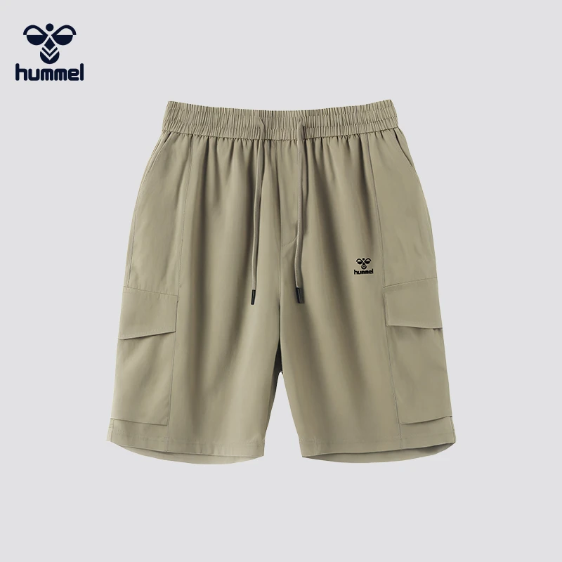 HUMMEL夏季宽松时尚舒适休闲弹力五分裤吸汗速干健身跑步运动短裤