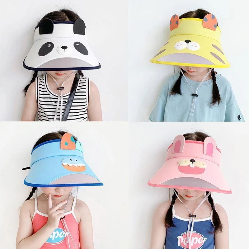 蕉下精选适配儿童帽子夏季薄款卡通大帽檐空顶帽宝宝防晒帽男童女