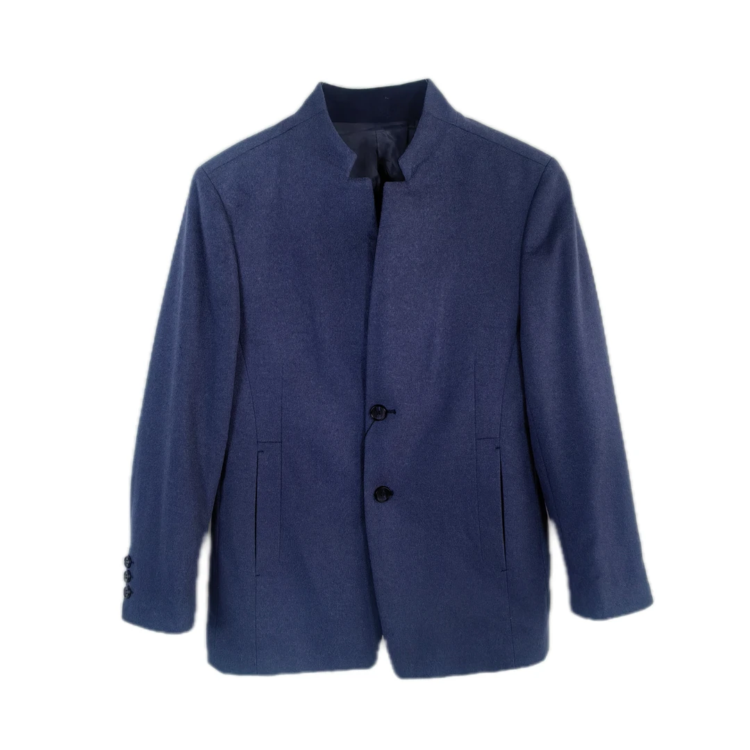 KS18212-2男士秋冬休闲毛呢大衣休闲百搭简约立领羊毛大衣外套