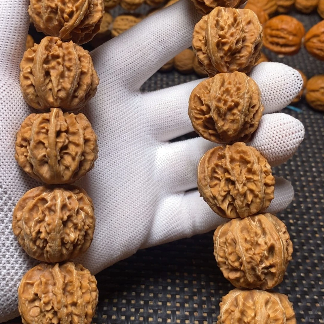 文玩核桃手串白茬八棱