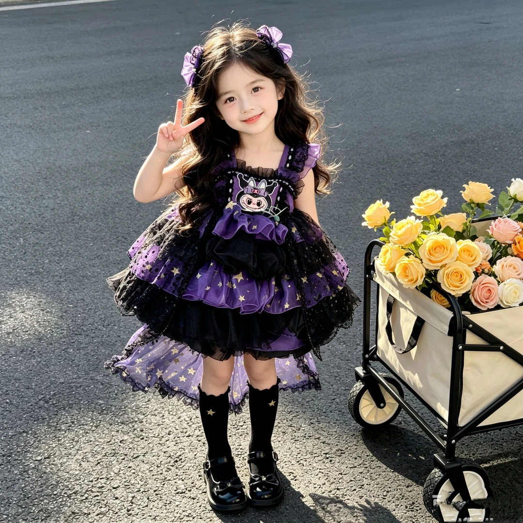 【0212】库洛米裙子女童洛丽塔宝宝公主裙女孩秋冬生日儿童礼服