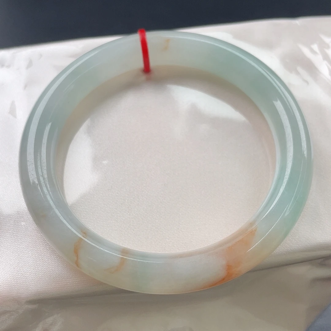 翡翠未镶嵌手镯（圆镯）缅甸天然a货翡翠手镯5657圈