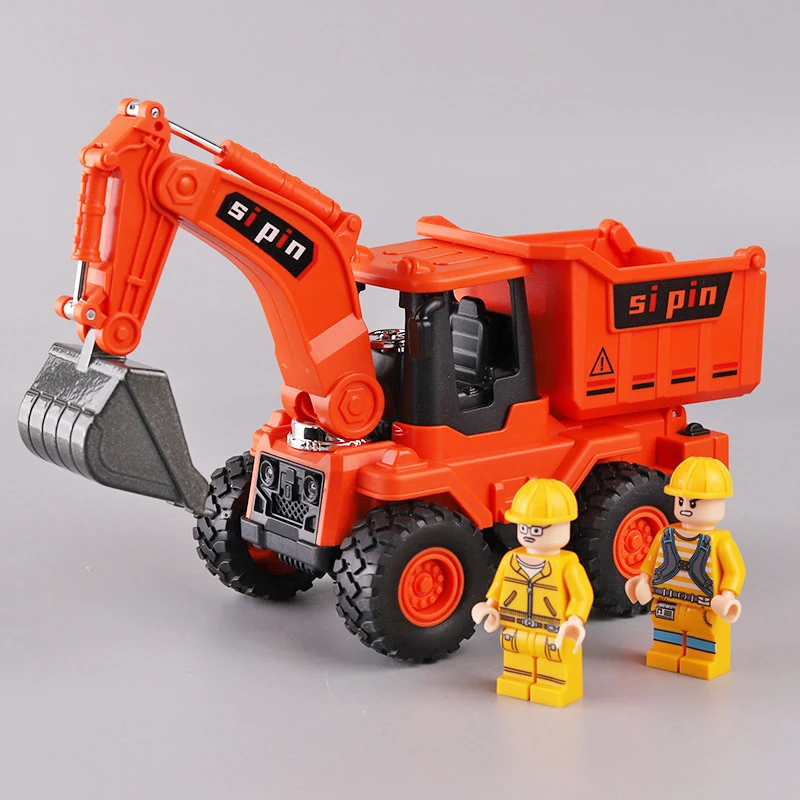 合金挖头工程车推土机挖掘机翻斗运输车2-6岁儿童惯性宝宝耐摔