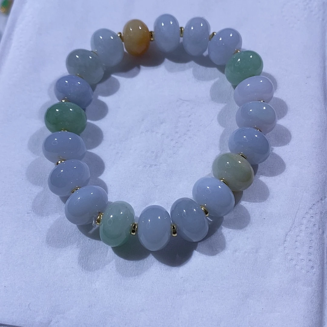 翡翠手串未镶嵌羽**朵翡翠