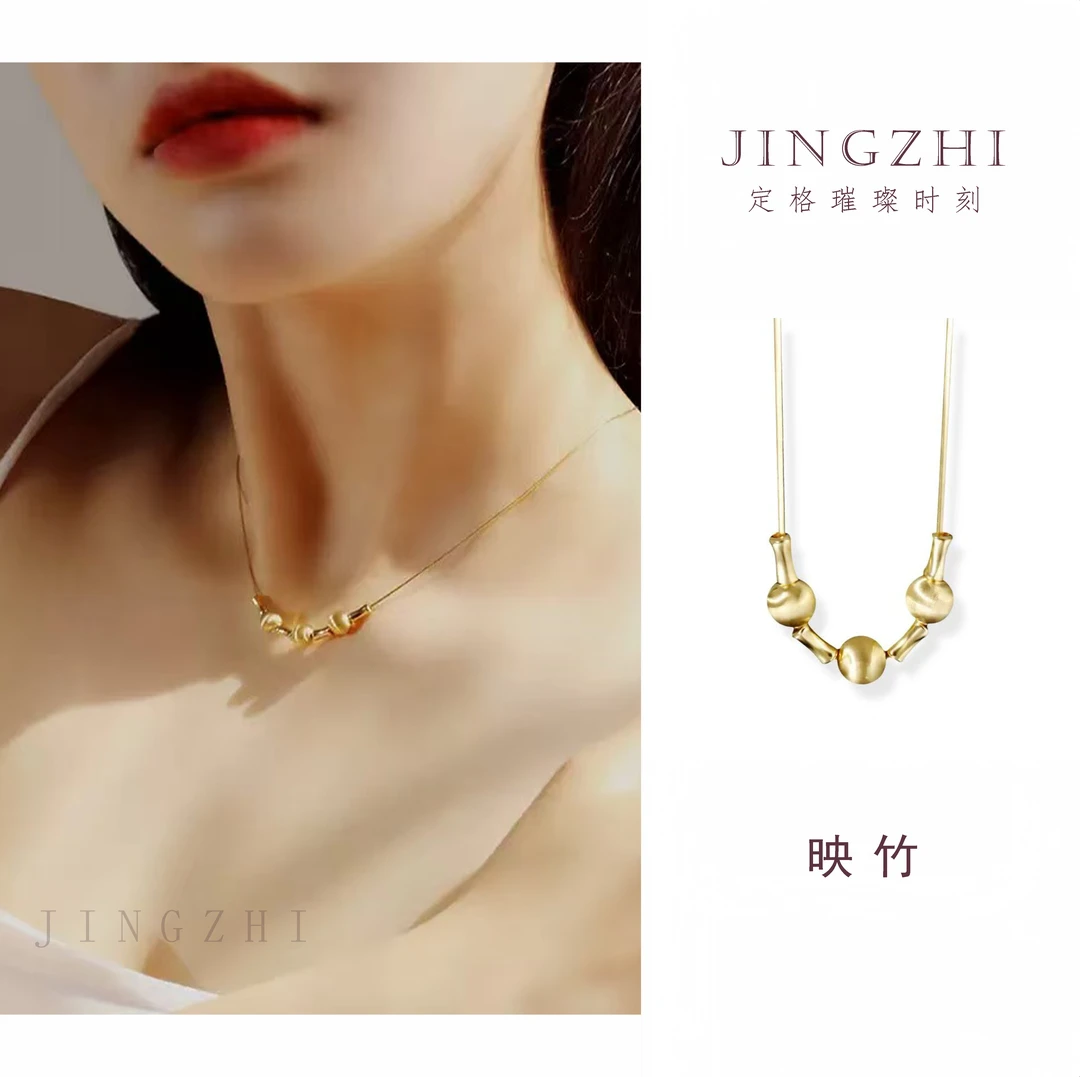 链子925银 <映竹>女猫眼球蛇骨链高级感项链银镀金