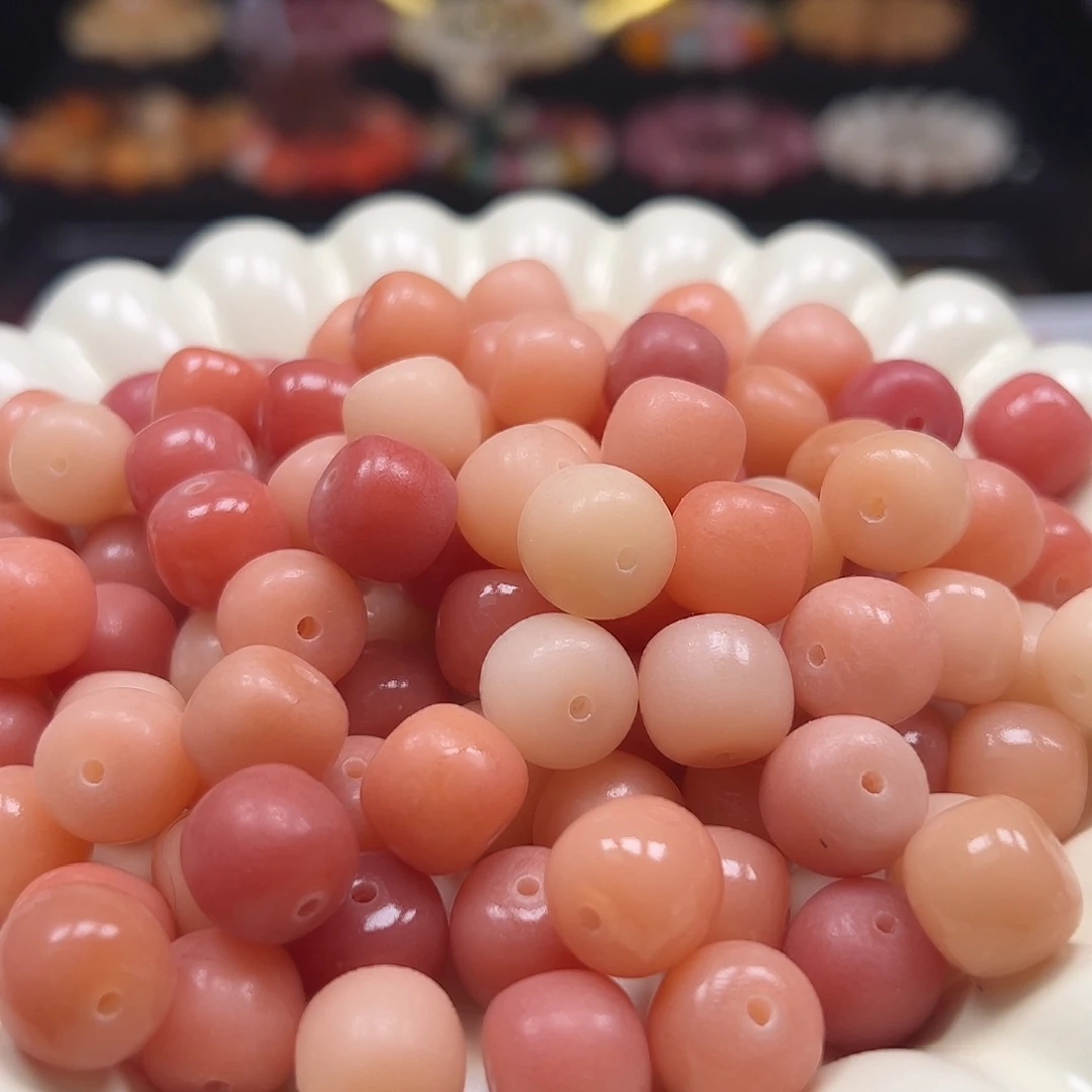 手串菩提根/象牙果卡12玫瑰粉色桶120颗