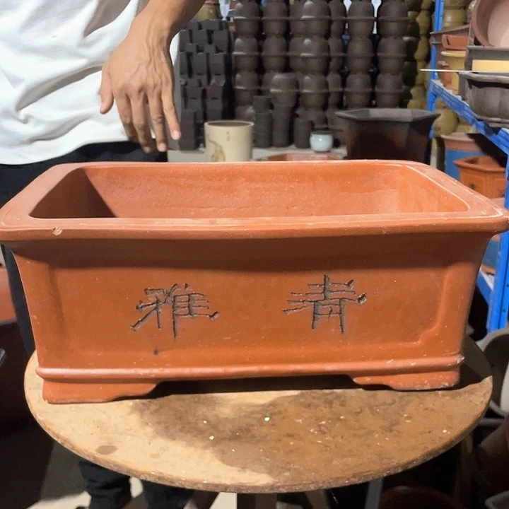 新品42红色马槽花盆