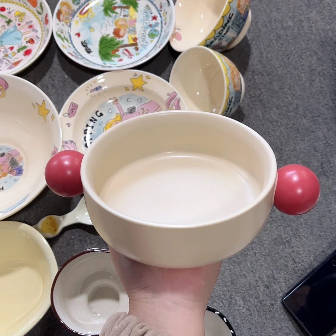 双耳球球6寸陶瓷餐具