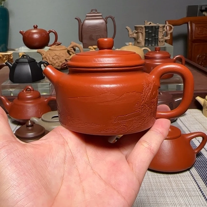 茶壶紫砂全手工小煤窑朱泥德中 150cc