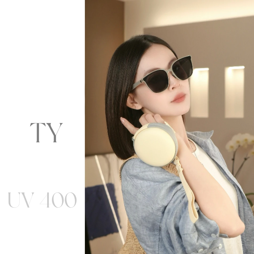 太一 夏日可折叠气垫鼻墨镜女高级感防紫外线时尚百搭