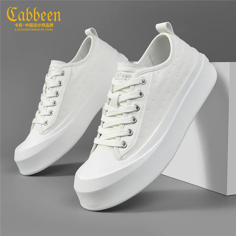 卡宾男鞋2025夏季新款休闲百搭时尚男士透气低帮潮鞋布鞋小白鞋男