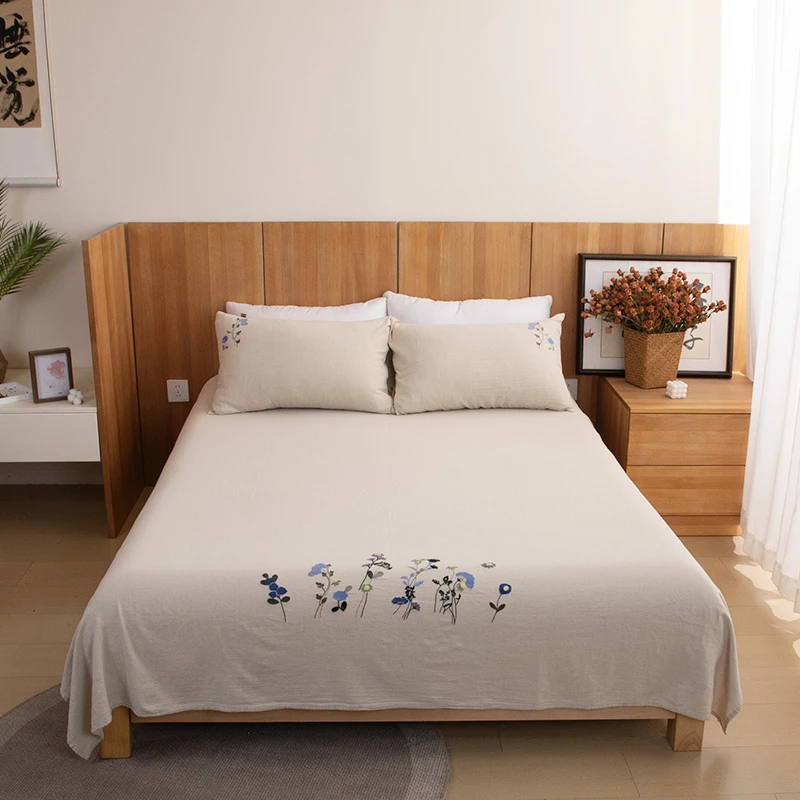 天竺良品烟雨夏凉被四件套单人双人大床单枕套    SHG0023