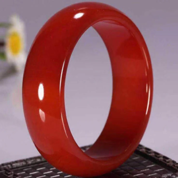 高品质红玛瑙手镯喜庆旺夫真玉加宽版轮胎镯子母亲节送妈妈礼物