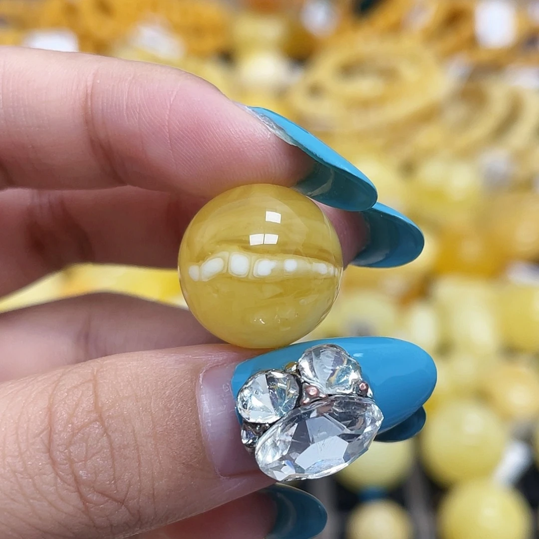蜜蜡未镶嵌珠宝奇石15.8mm一线妖花