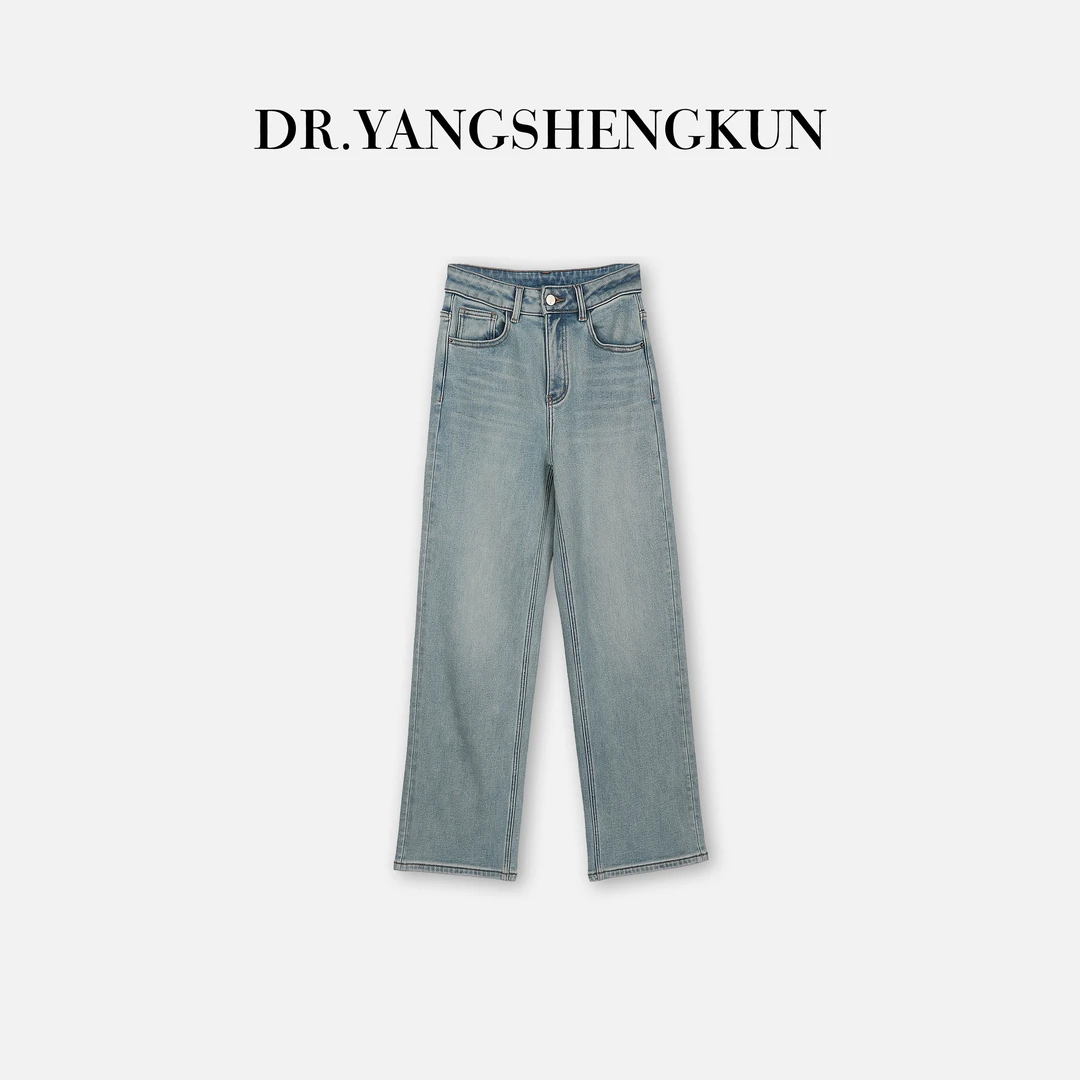 DR杨圣坤2025新款海上的云'冬季水洗蓝直筒牛仔裤GF2411-1503