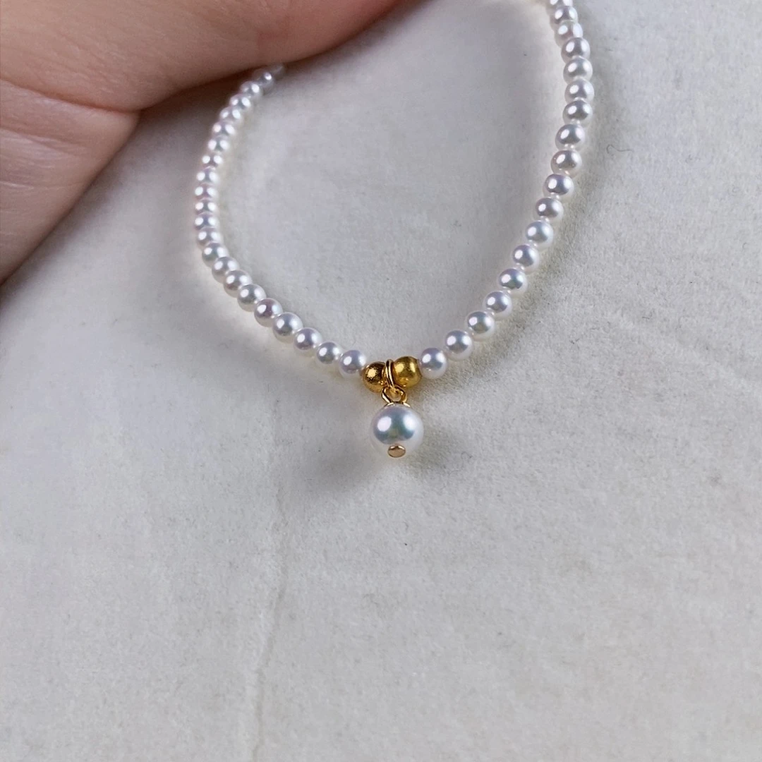 淡水珍珠手绳银S925镶嵌