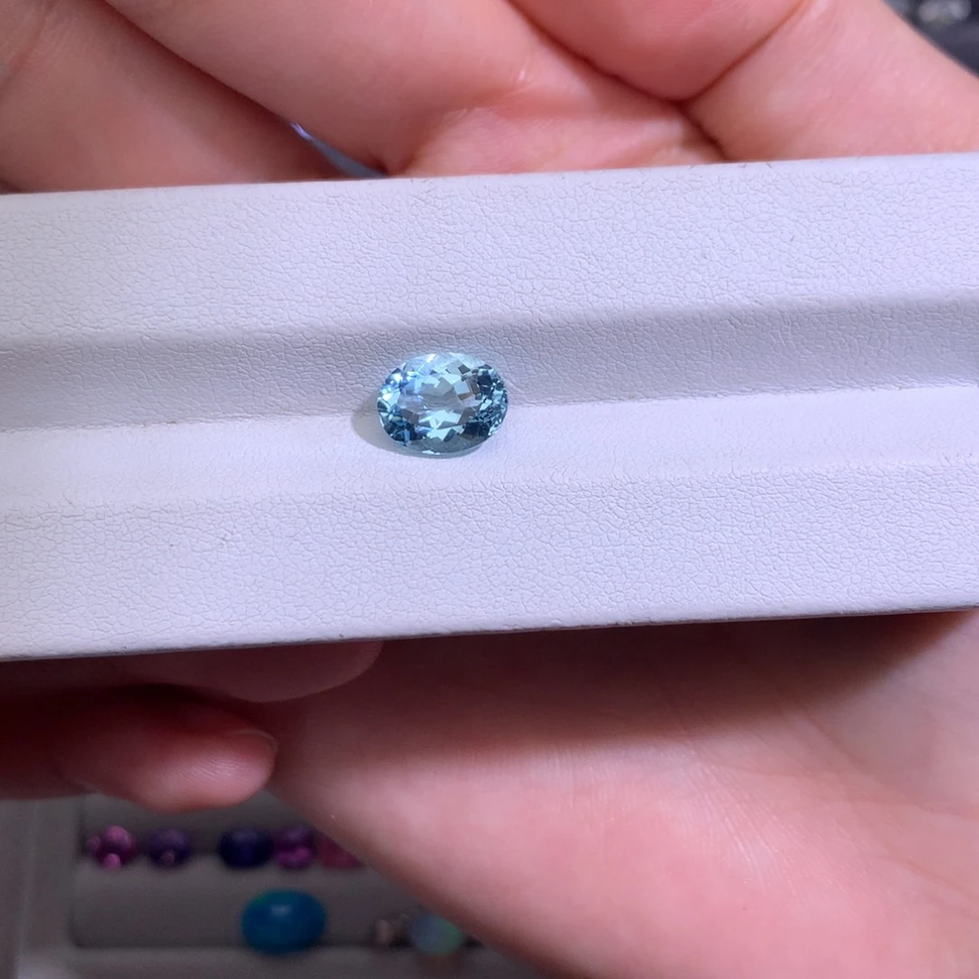 裸石海蓝宝石2.29ct圣玛利亚全净无暇