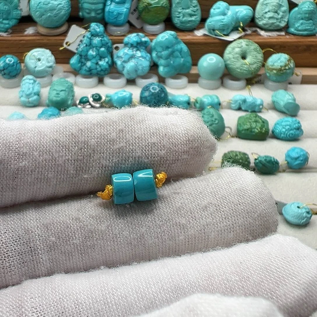 绿松石直切珠 未镶嵌