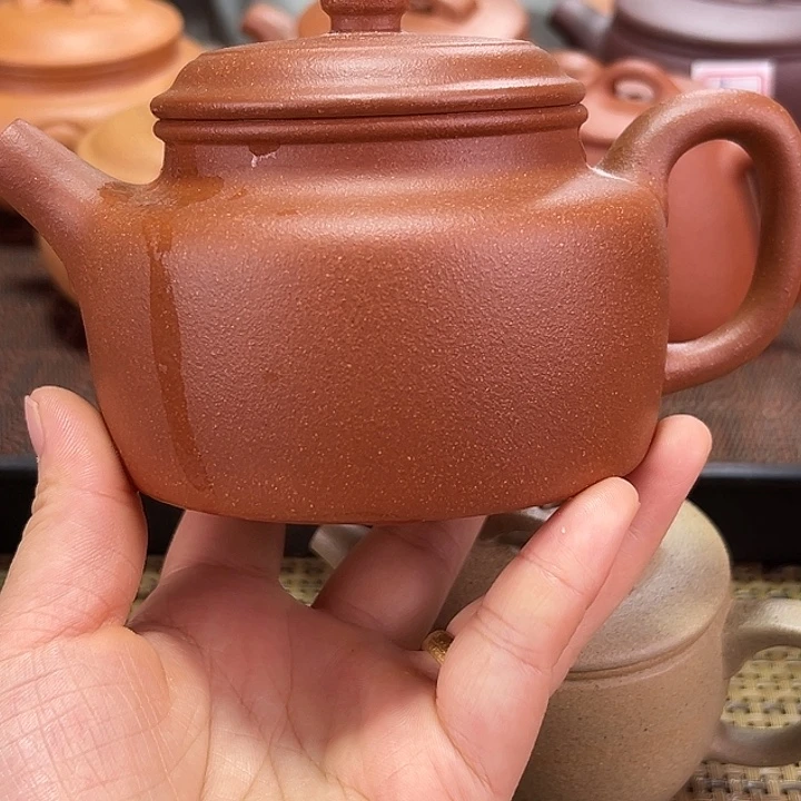 茶壶紫砂红降坡德钟360