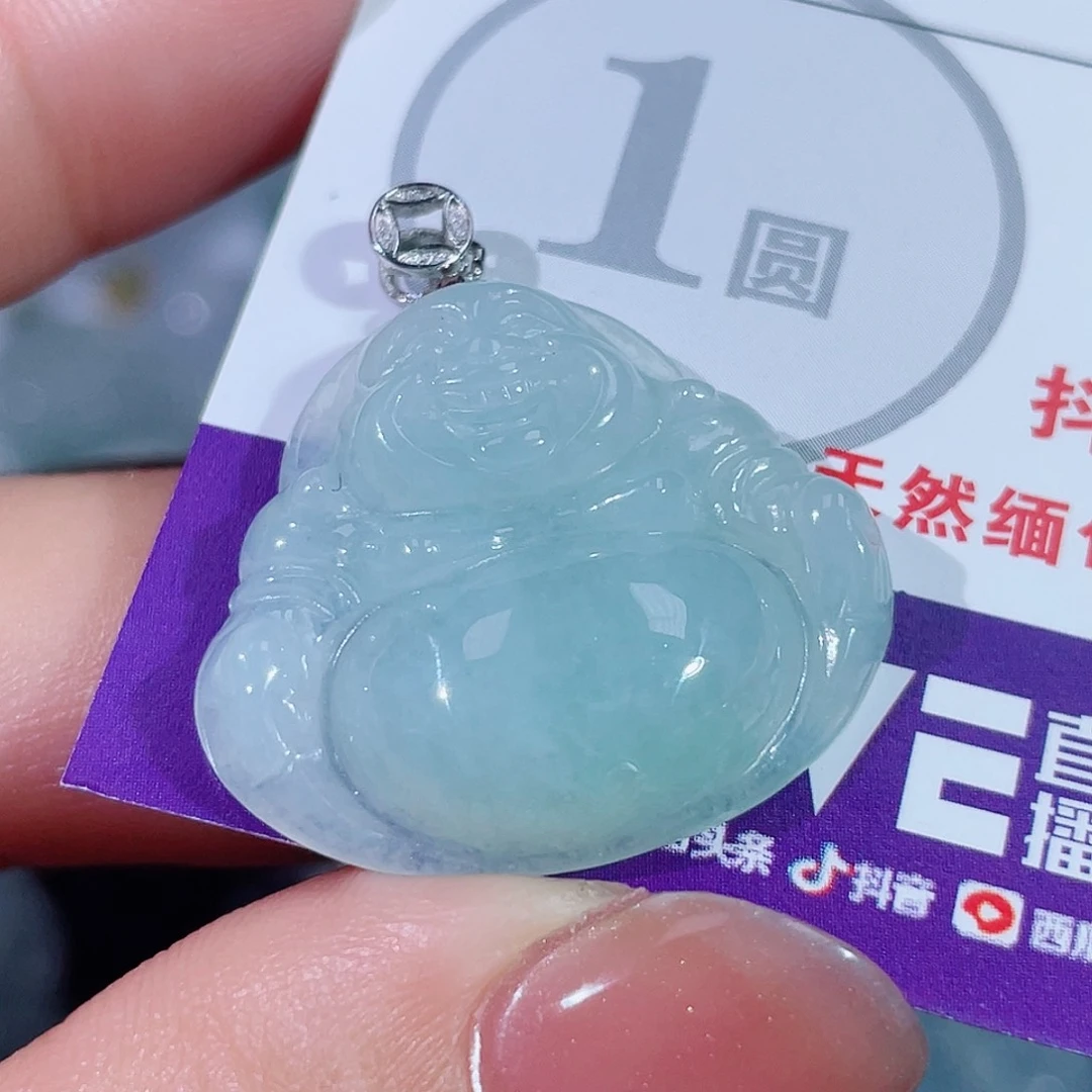 翡翠未镶嵌颈饰佛公