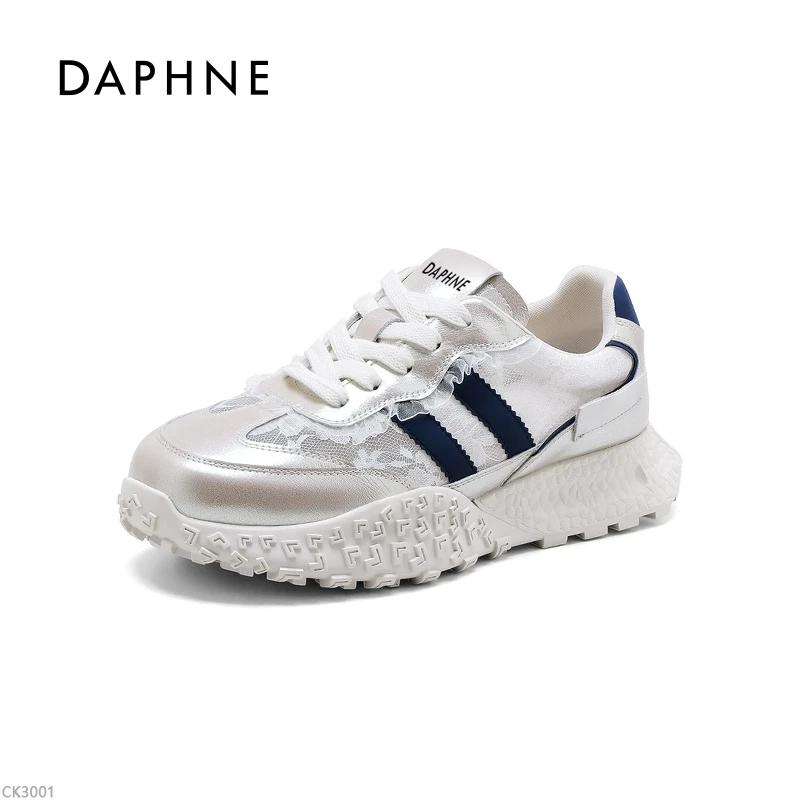 达芙妮网面透气德训鞋女2025夏季时尚新款厚底舒适百搭运动休闲鞋