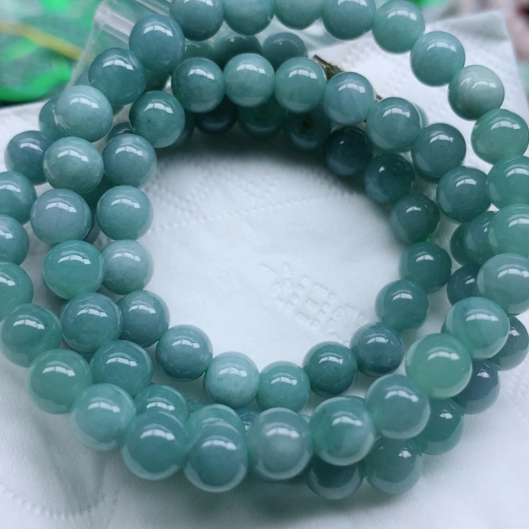 翡翠未镶嵌项链珠子1