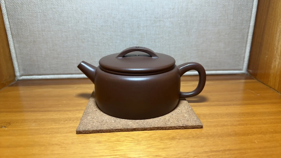 汉瓦壶 紫泥 周璇制 半手工 容量150左右