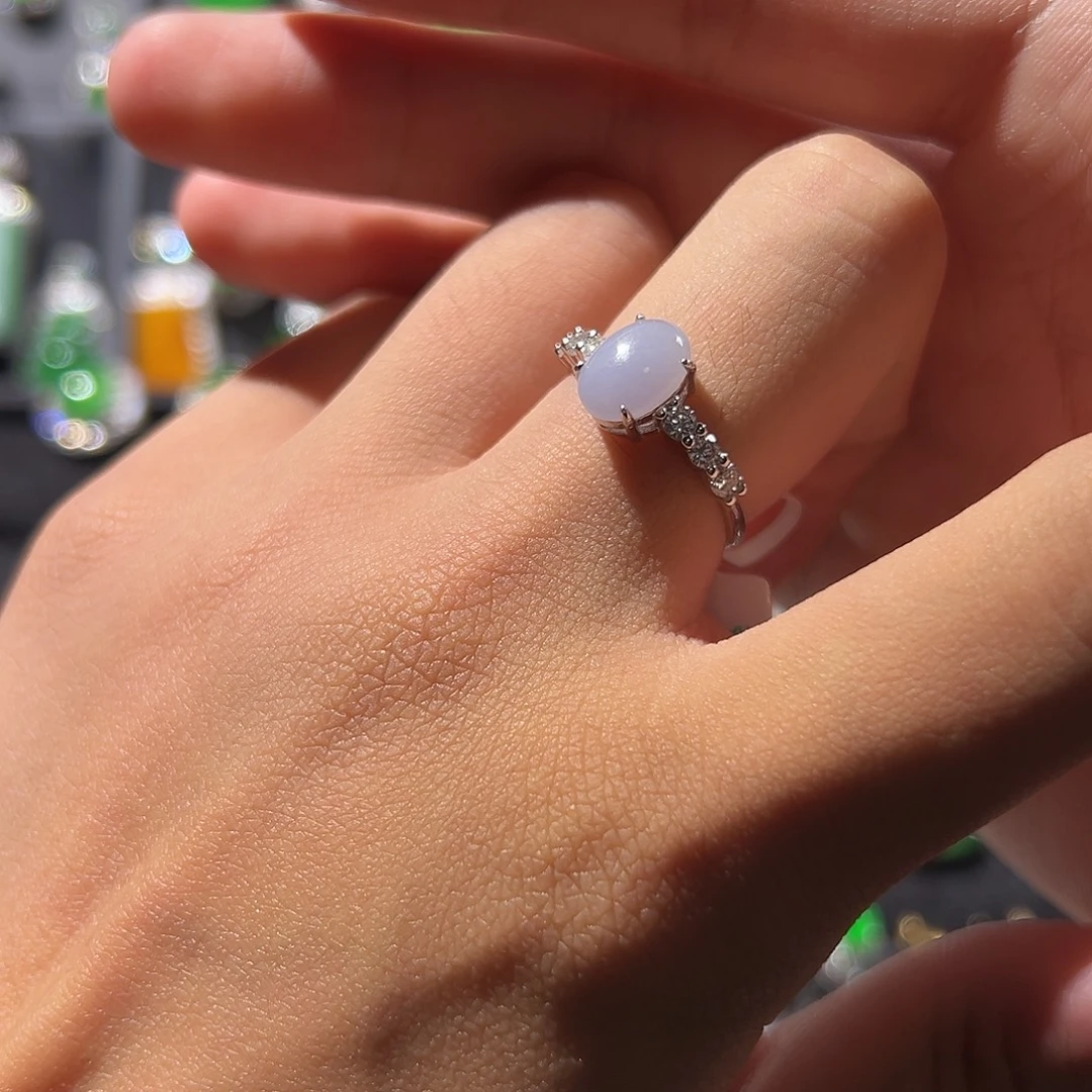 翡翠银S925镶嵌戒指