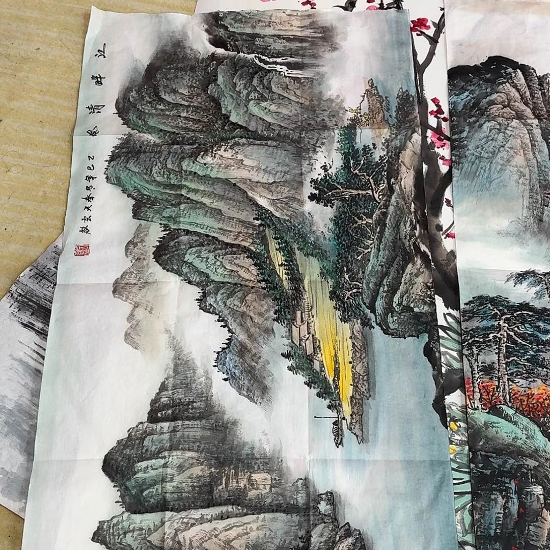 敬***人国画三尺整纸手绘作品