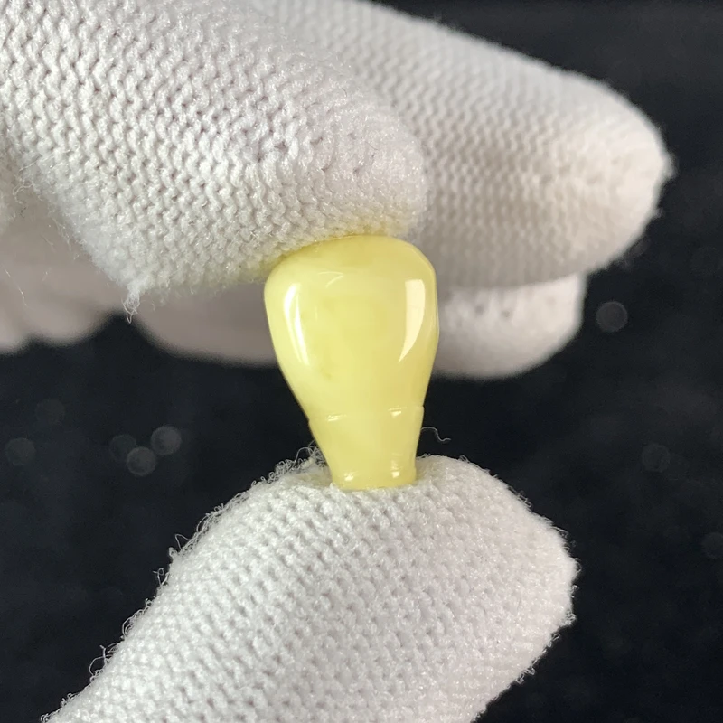 S1054原矿俄料尺寸9.7*14.3mm蜜蜡三通佛头单颗文玩配饰支持复检