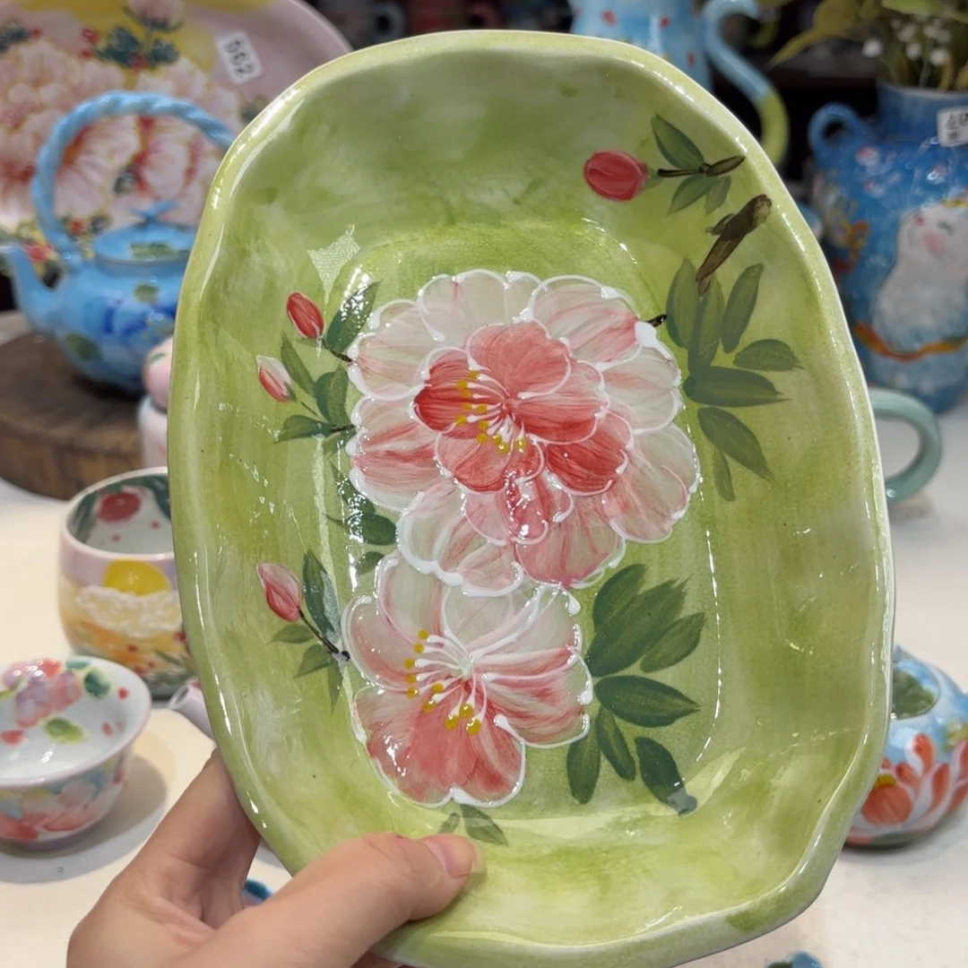 景德镇手绘高温釉下彩陶瓷茶具