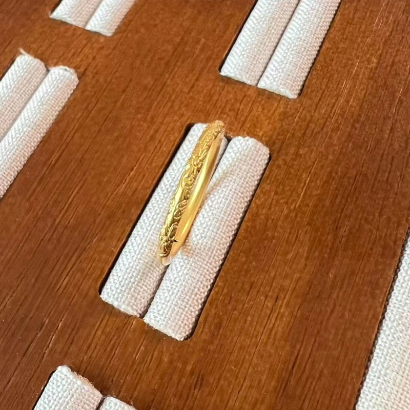 克重0.45 14号 樱花繁花戒指 足金999