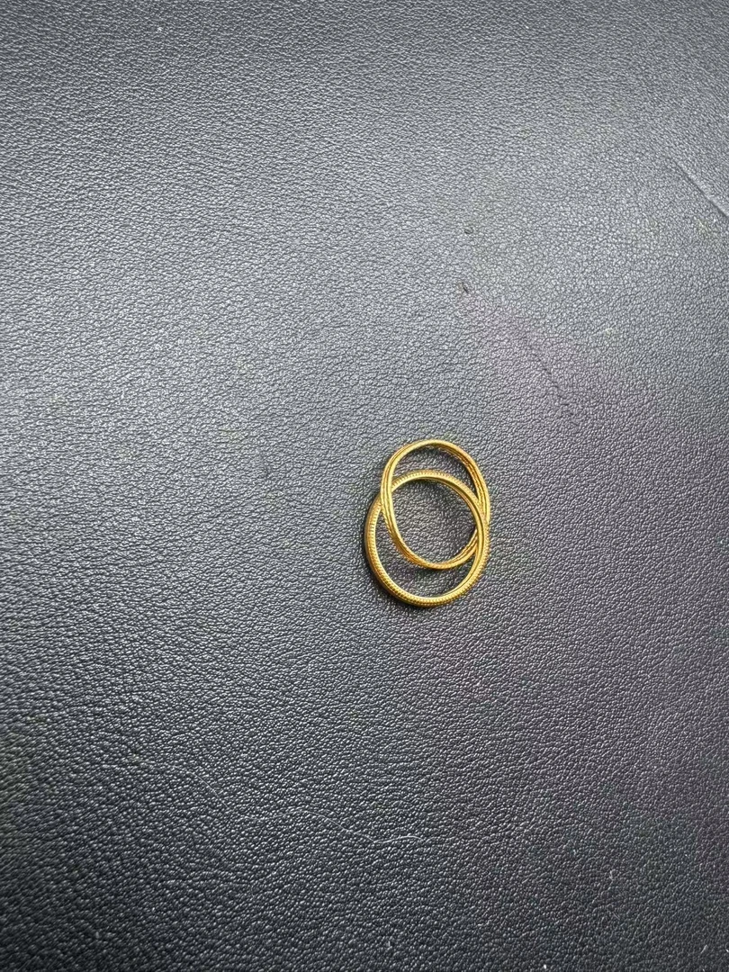 合金戒指 8号原创设计金色锁/钥匙指环饰品经典首饰圈圈精致排戒