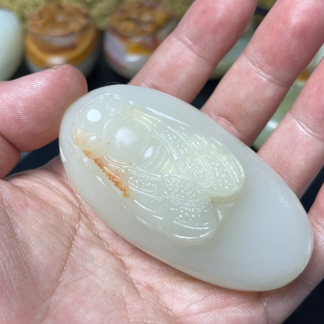 石材天然方解石手把件不退换